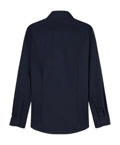 Heren overhemd extra lange mouw blauw