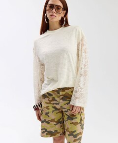 Dames longsleeve ecru