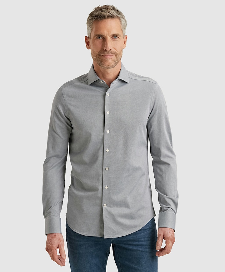 Overhemd lange mouw blauw