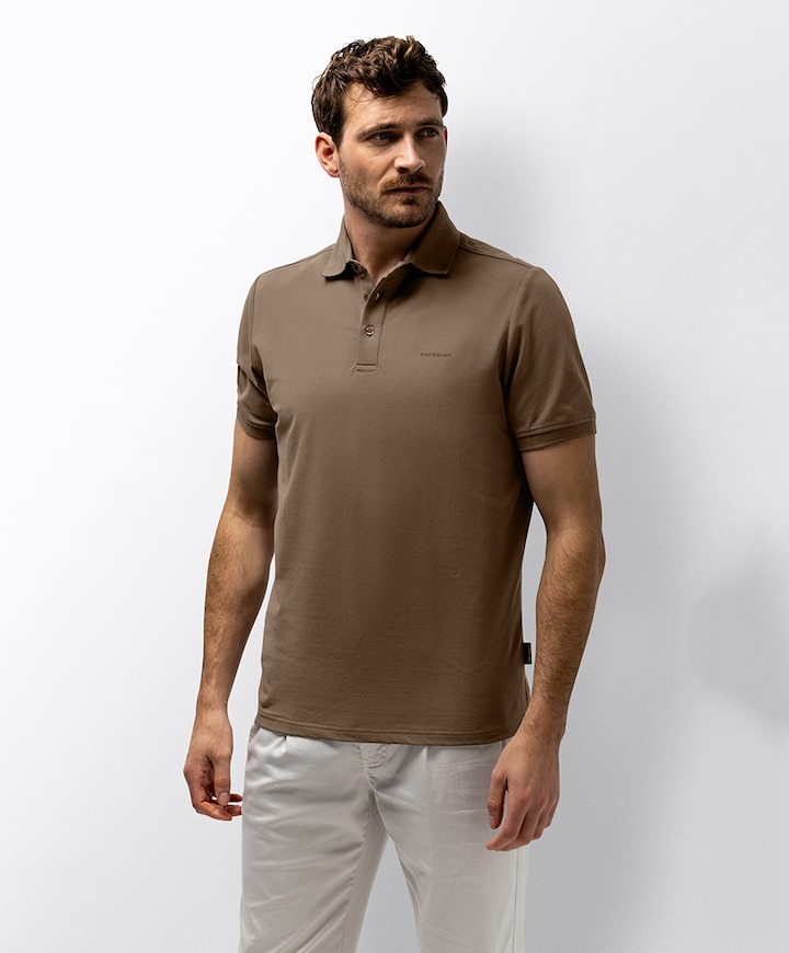 Heren polo bruin
