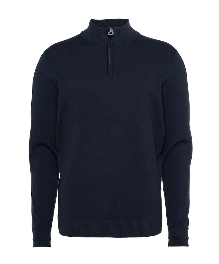 Trui met rits blauw