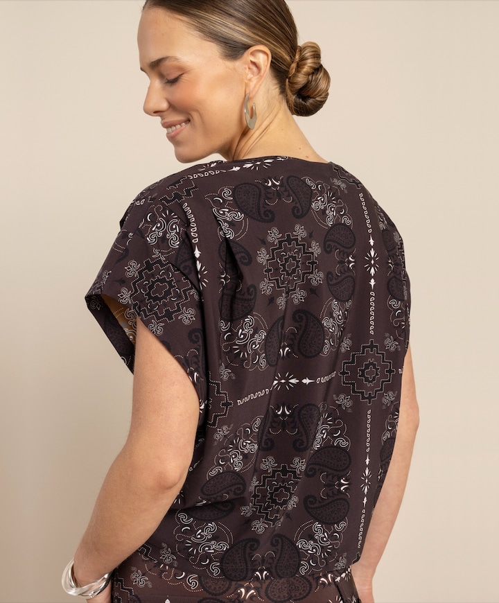 Dames blouse bruin