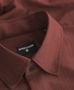 Heren overhemd lange mouw rood