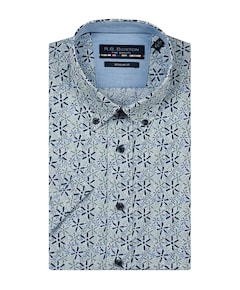 Heren overhemd korte mouw groen