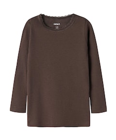 Meisjes longsleeve bruin