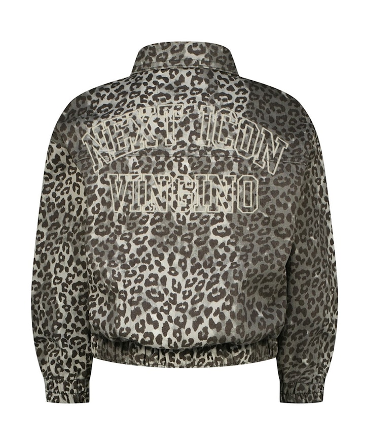 Meisjes spijkerjas grijs