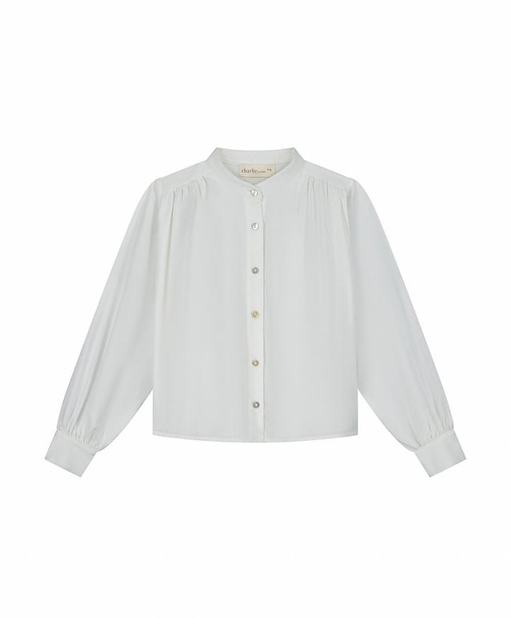 Meisjes blouse lange mouw wit