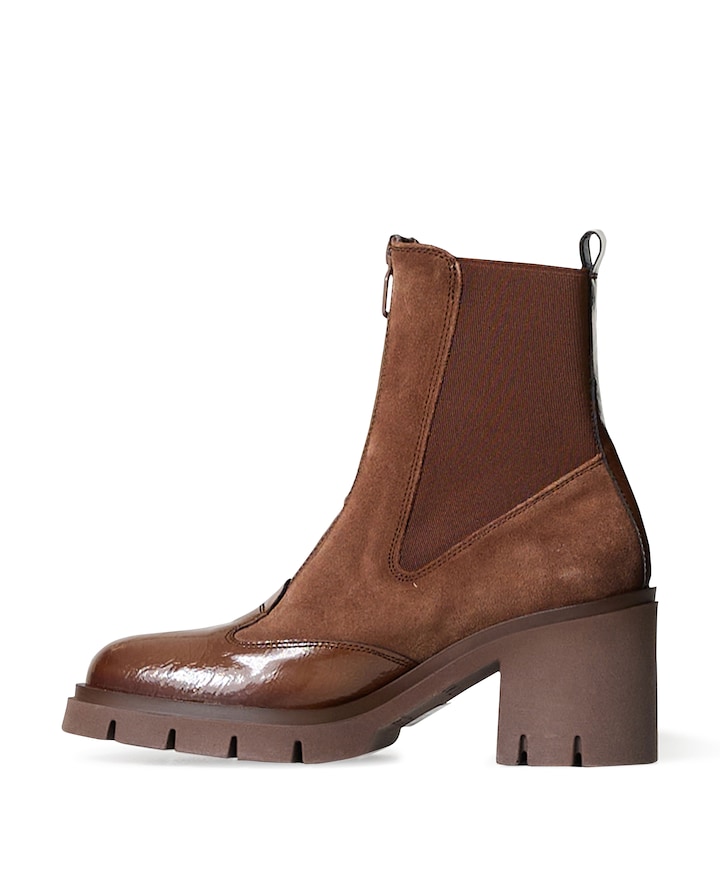 Zurich dames enkellaarzen bruin