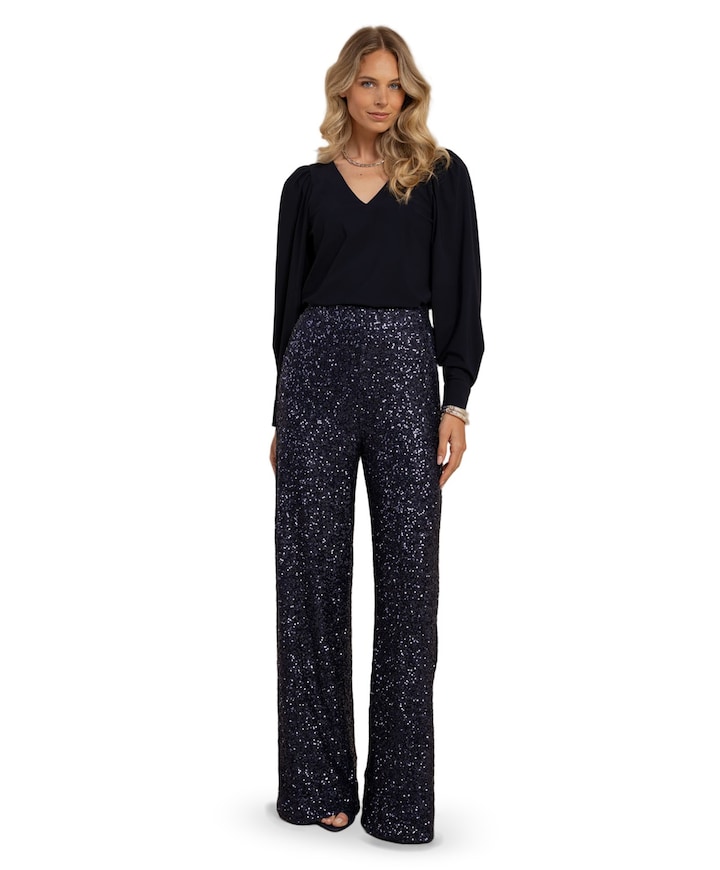 Lexie sequin dames broek blauw