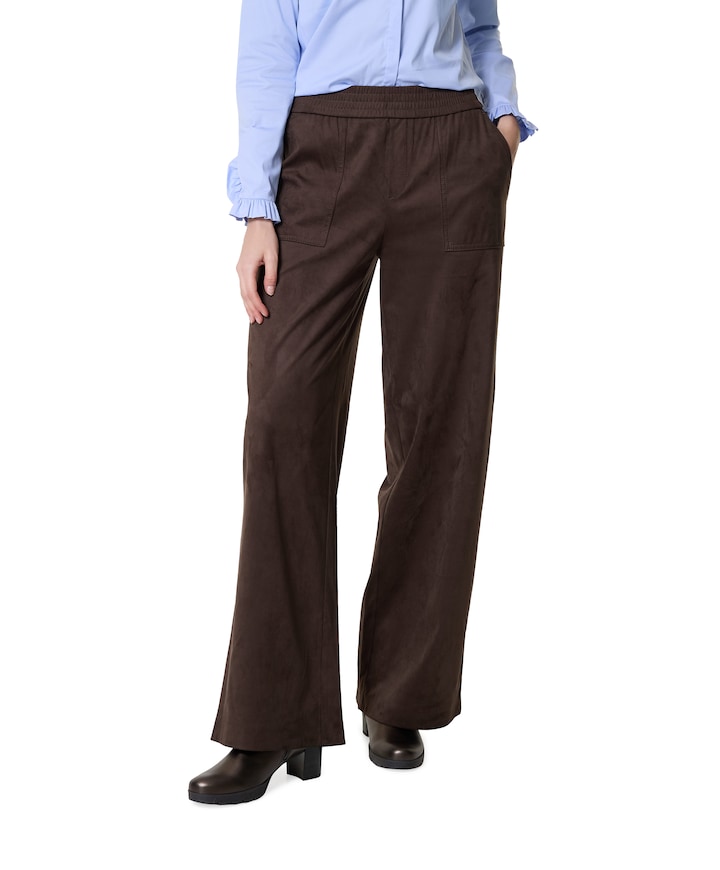 Mara_Wide_Leg_369 dames broek bruin