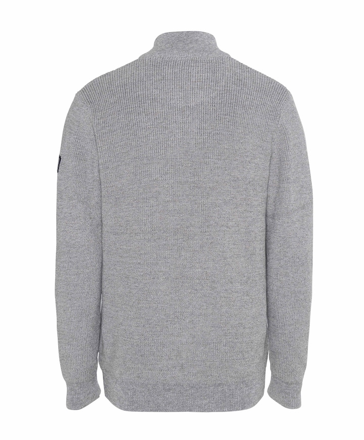 Heren trui met rits beige