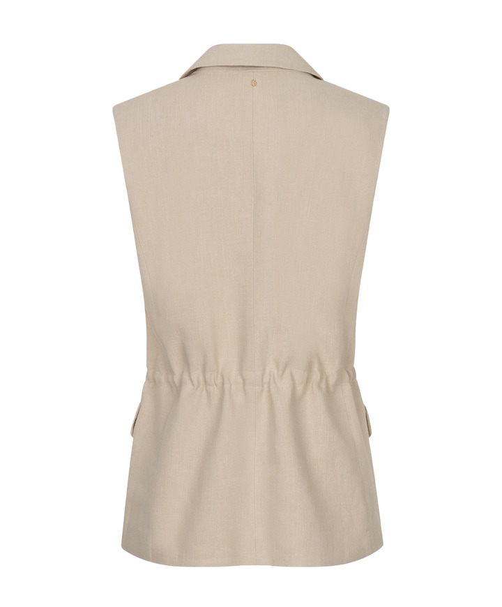 Dames gilet beige