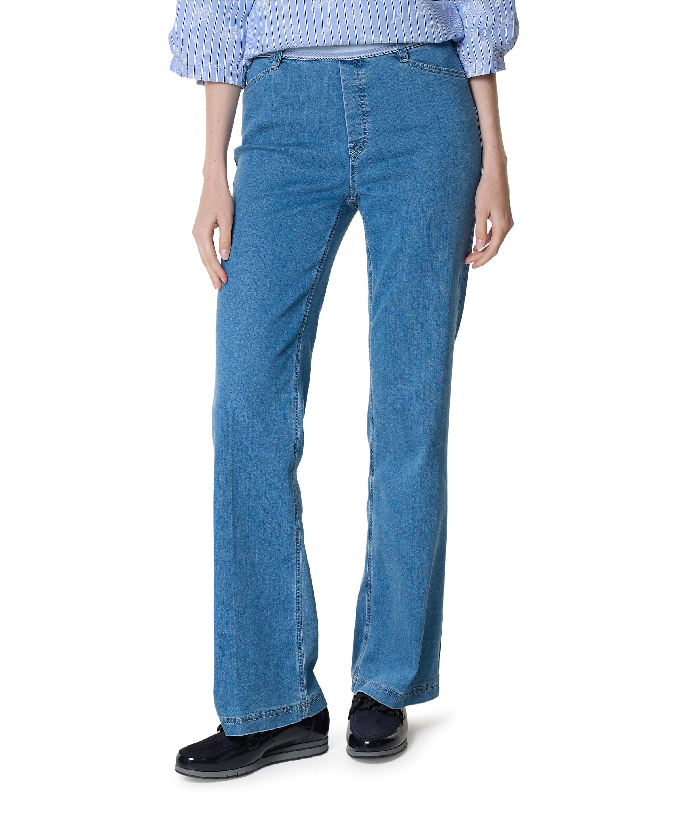 Pull On Slim dames broek blauw
