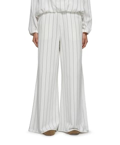 wide jogger pinstripe dames broek ecru