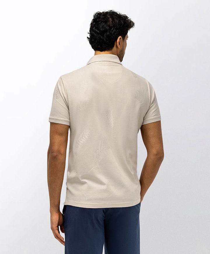 Heren polo beige