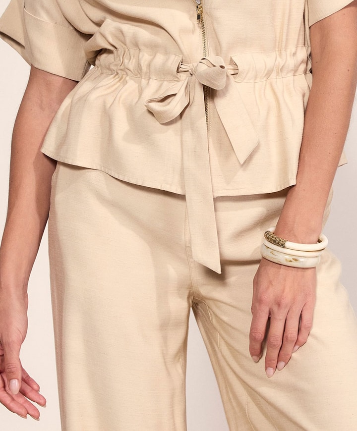 Dames blouse beige