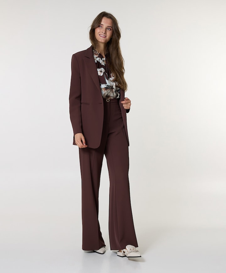 Dames blazer bruin