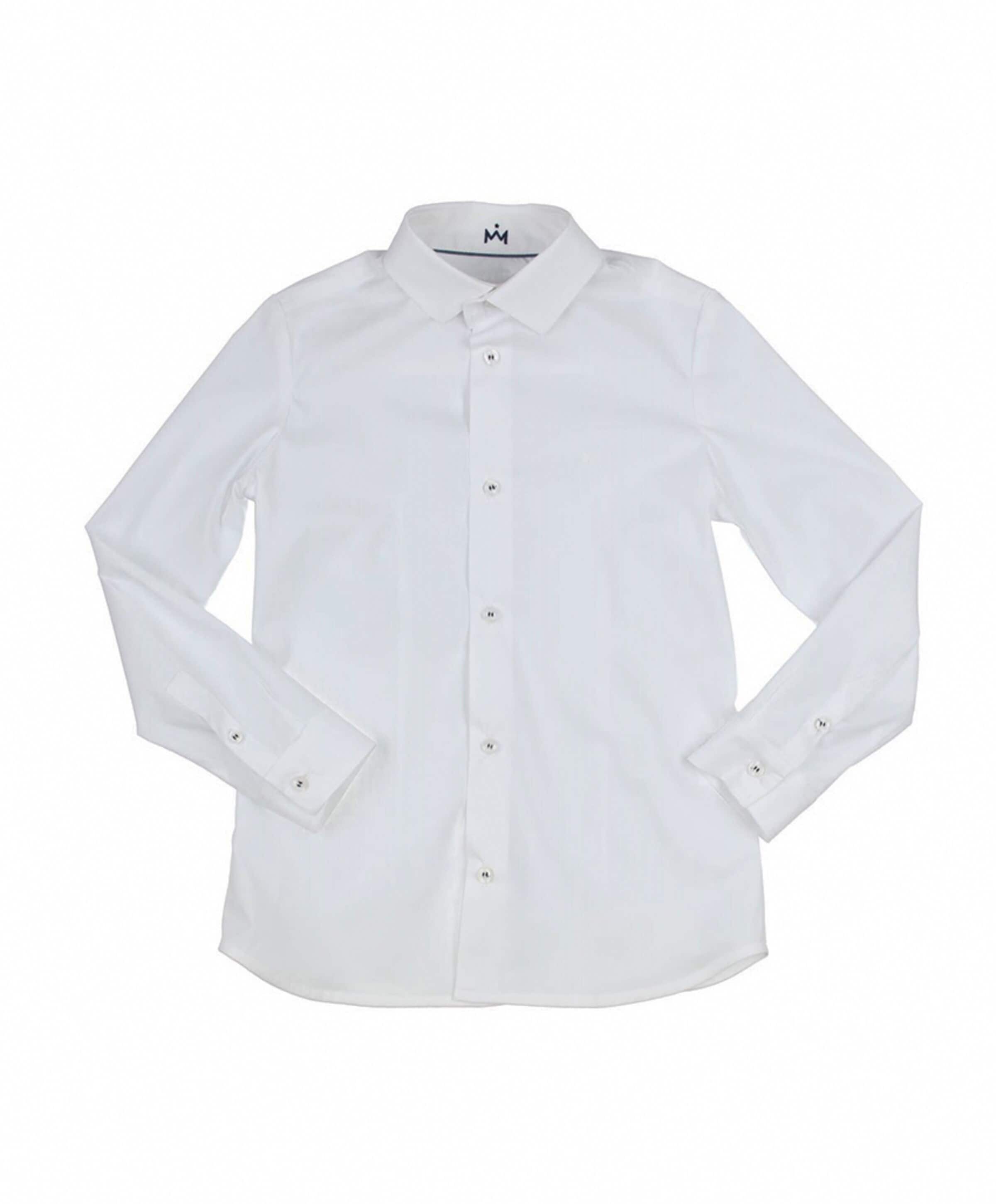 Jongens overhemd lange mouw wit