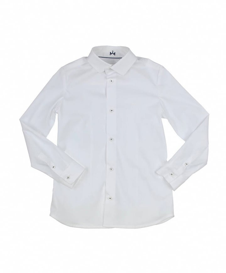 Jongens overhemd lange mouw wit
