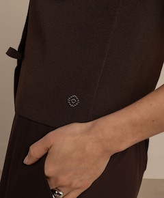Dames gilet bruin