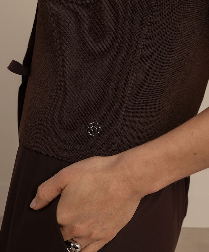 Dames gilet bruin