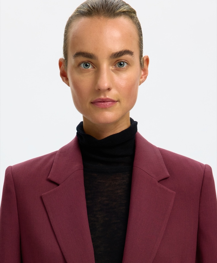 Dames blazer bordeaux