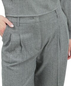 Zachte geweven broek met wijde dames broek grijs