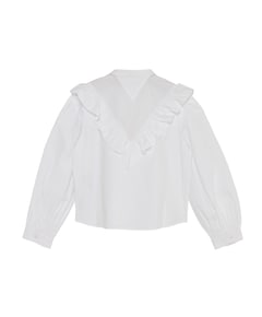 Meisjes blouse lange mouw wit