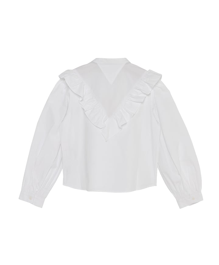 Meisjes blouse lange mouw wit