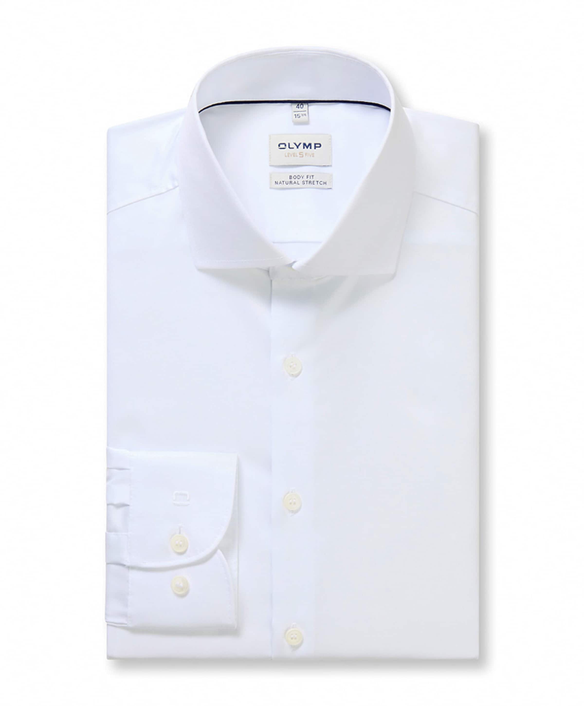 Heren overhemd lange mouw wit