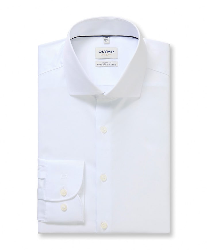 Heren overhemd lange mouw wit