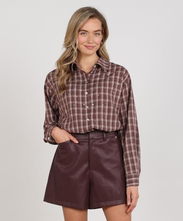 Dames blouse bordeaux