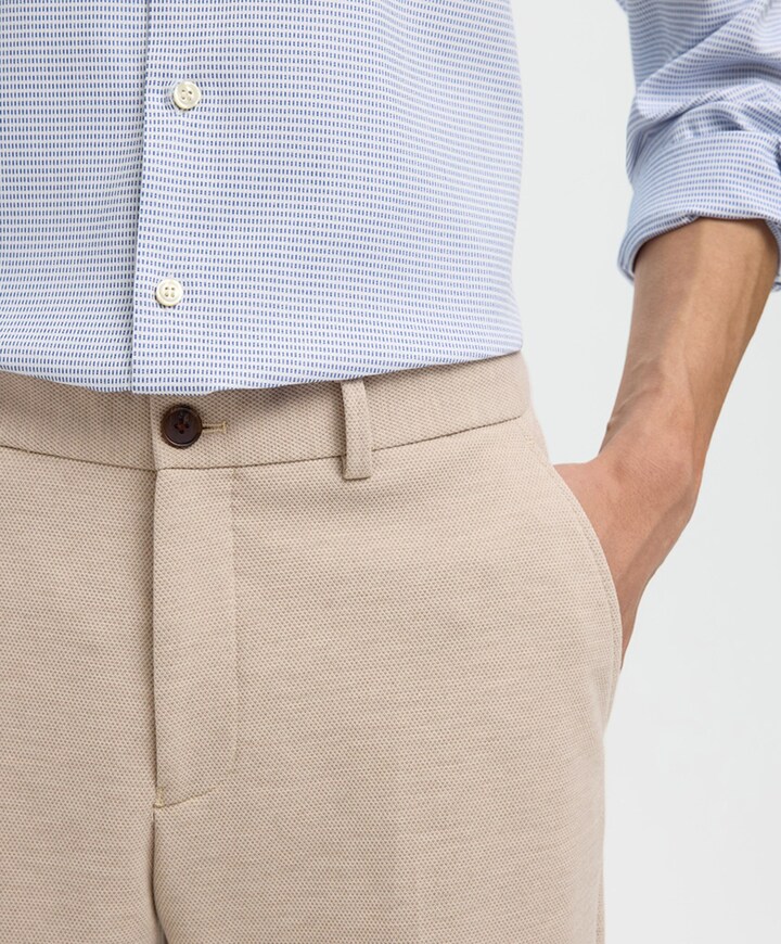 SLHSLIM-AITOR JERSEY TRS FLEX NOOS heren pantalon beige