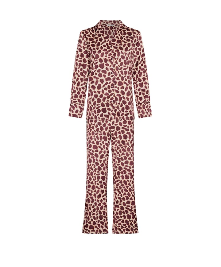 Dames pyjamaset bordeaux