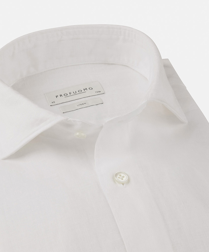 Heren overhemd lange mouw wit