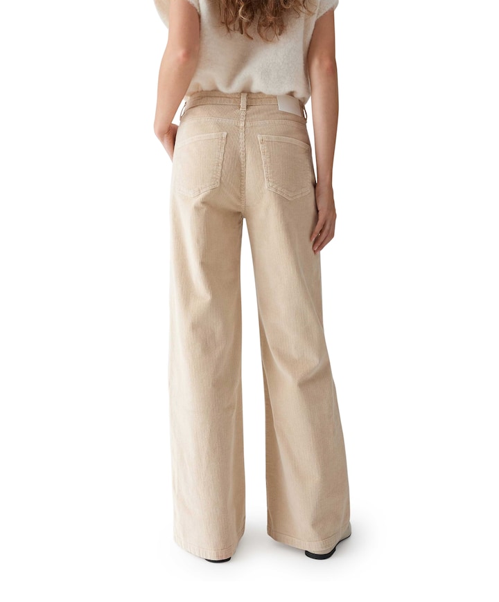 Minah palazzo cord broek beige