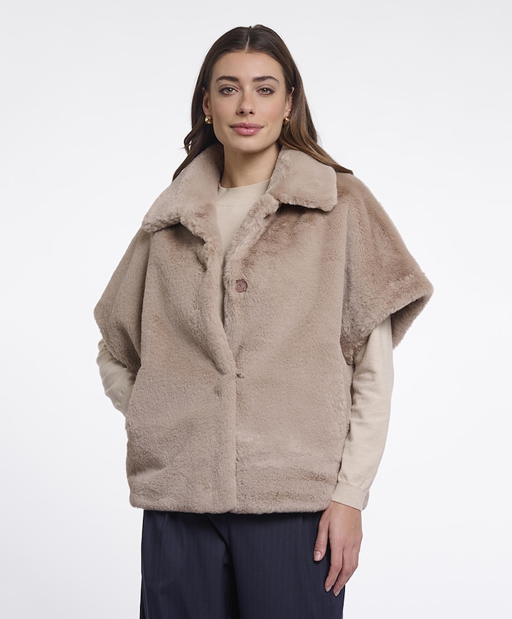 Dames bodywarmer beige