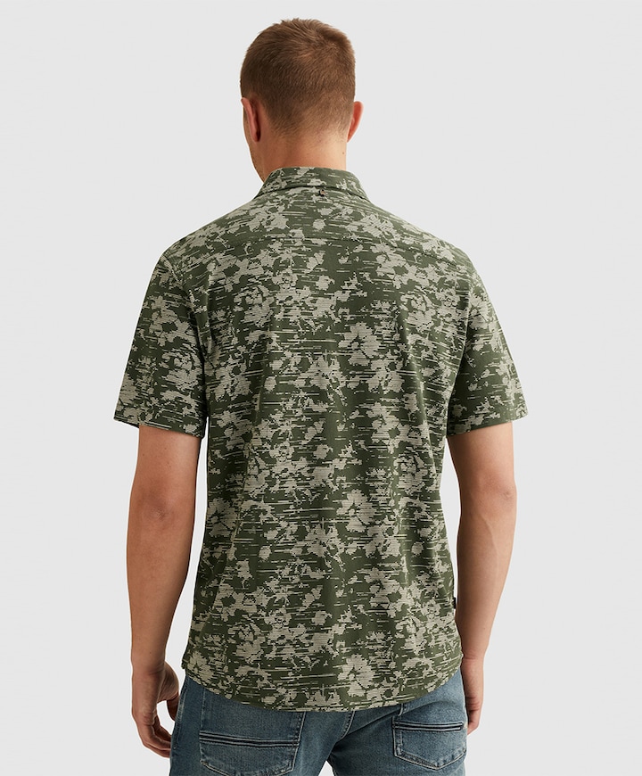 Heren polo korte mouw groen