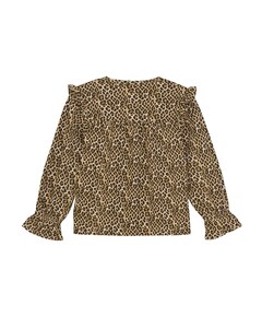 Blouse lange mouw beige