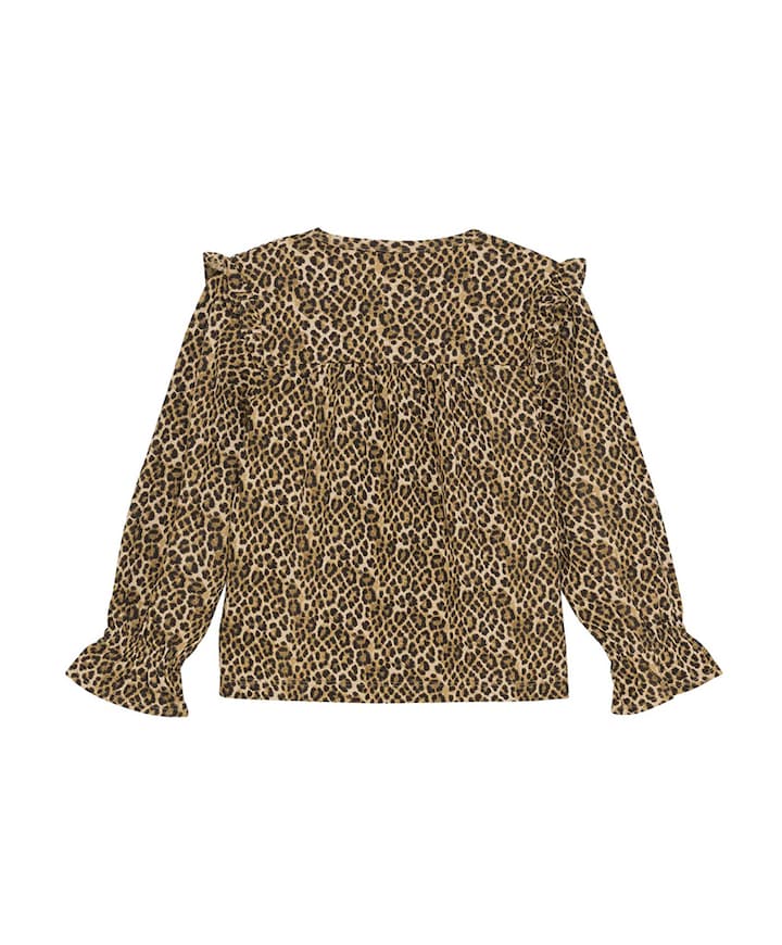 Blouse lange mouw beige