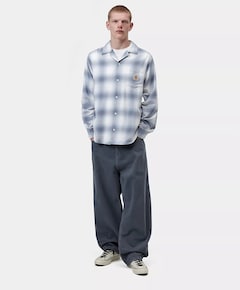 Heren overhemd lange mouw blauw
