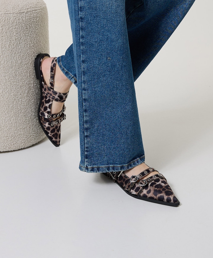 Luna dames slingbacks bruin