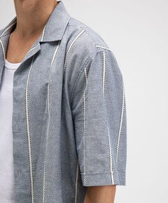 Heren overshirt blauw