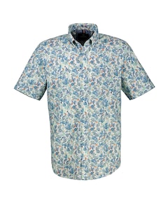 Overhemd korte mouw blauw