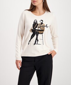 Dames longsleeve beige