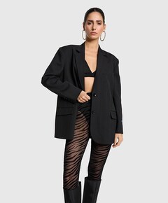 ZEBRA MESH dames broek zwart