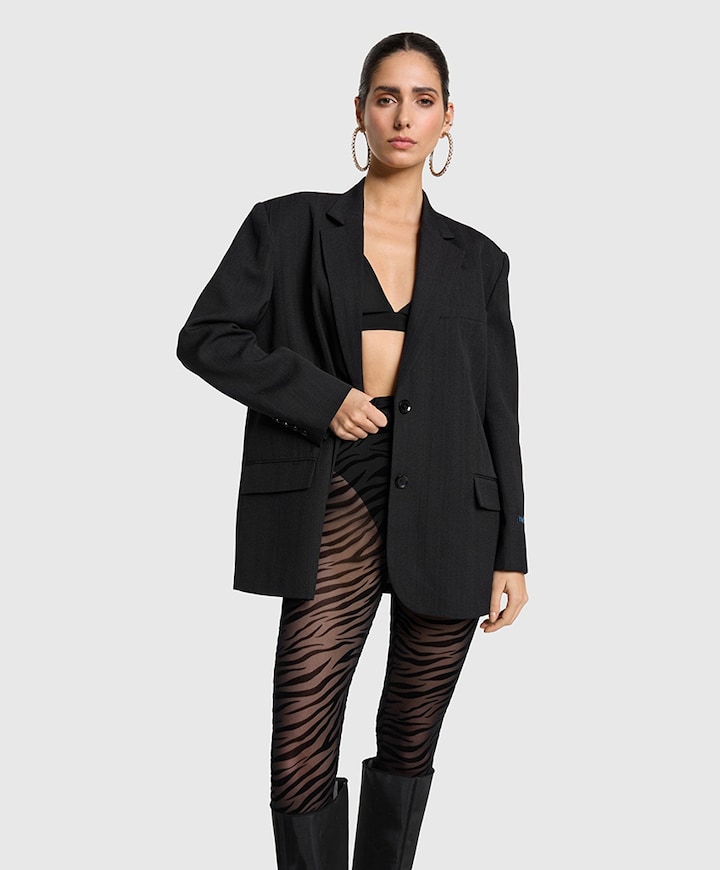 ZEBRA MESH dames broek zwart