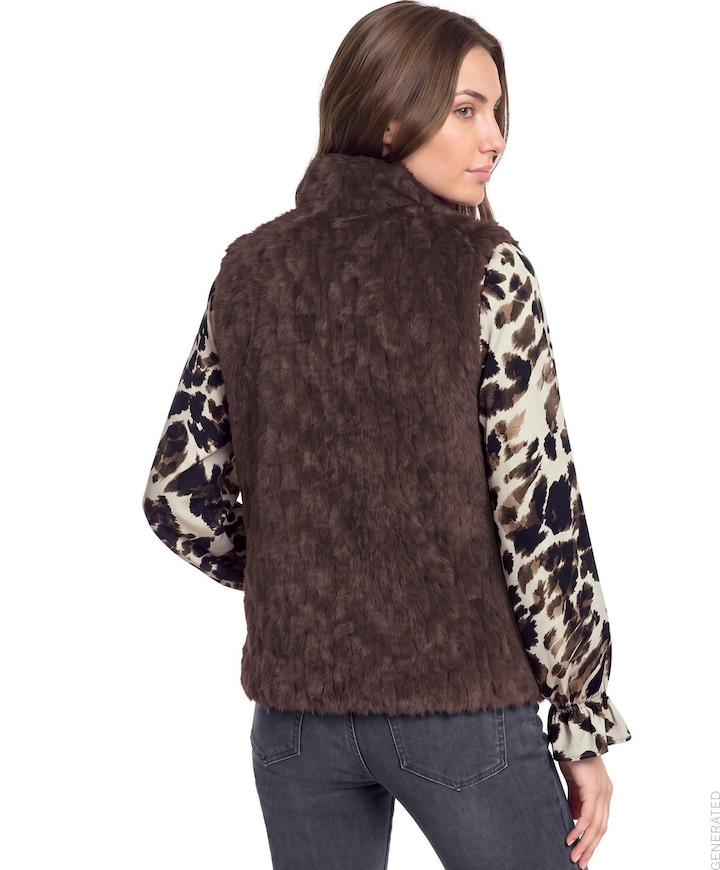 Dames gilet bruin