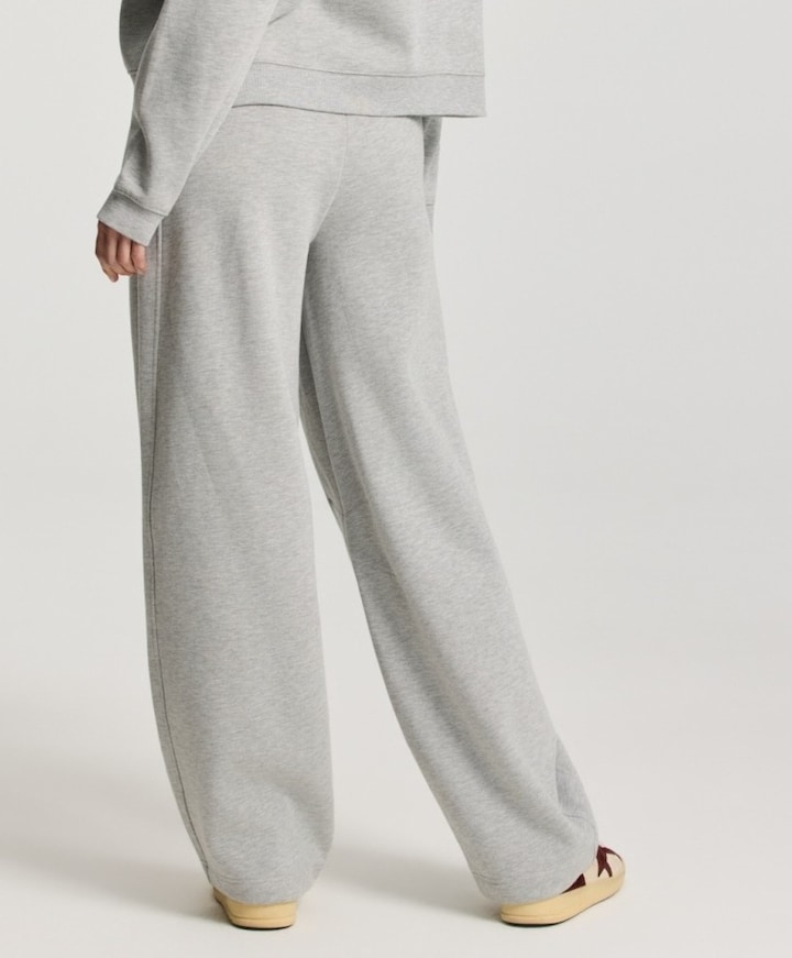 Jayden Wide Leg Jogger dames trainingsbroek grijs