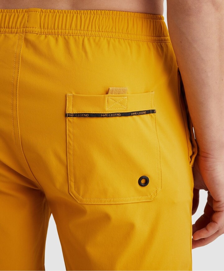 AIRFRAME SWIMSHORTS BIG LOGO PRINT heren zwembroek geel